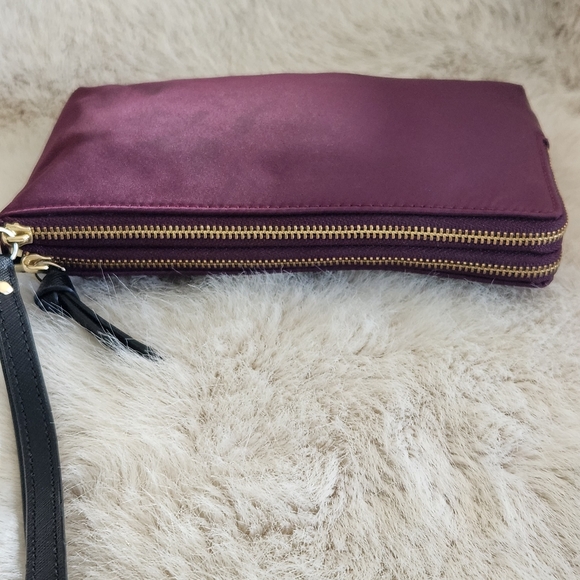 BIG NWOT Double Zip KATE SPADE wristlet Zipper Wallet +2 Satin Twillys - Picture 2 of 12